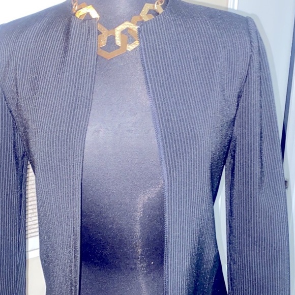 Christie D.k pen stripe like new grey suit size 38 or 10 - Picture 1 of 6